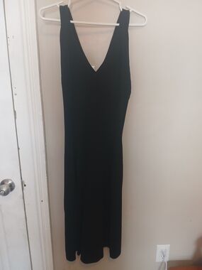 Miik Black V-Neck Criss Cross Back Black Women’s Dress
